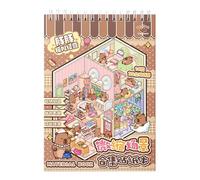 Sticker Book, Cartoon Decal, 3d No-Cut Creative Design Capybara Theme Educational Fun Activity Unique Scenes, Kids Sticker for School, Home, 5.31x7.48inches