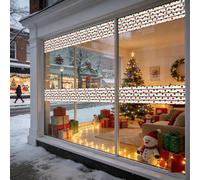 Sticker Bordure Murale Noël pour polka Dot PVC Imperméable 10m Vert Or | Waterproof PVC, Residue-free Removal, Red Green Gold Design, Easy Peel & , For Living Room Shop Window Café