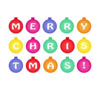 Sticker Boule de Noël lettres