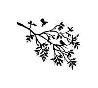 Sticker Branche et deux petits oiseaux