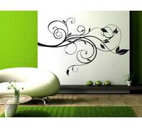 Sticker Branche Florale 2 - Nombreuses tailles et couleurs disponibles