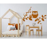 Sticker Branche Hiboux - Nombreuses tailles et couleurs disponibles