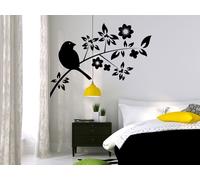 Sticker Branche Oiseau 8 - Nombreuses tailles et couleurs disponibles