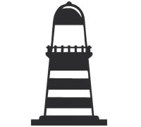 Sticker Bretagne phare nocturne