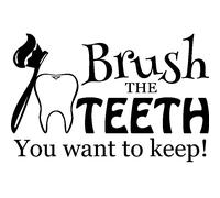 Sticker Brush the teeth