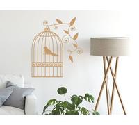 Sticker Cage Oiseaux Florale 2 - Nombreuses tailles et couleurs disponibles
