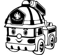 Sticker camion pompier RESCUE