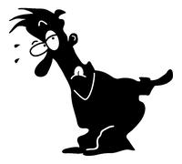 Sticker Caricature d'homme