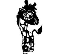Sticker Caricature gentil Girafe