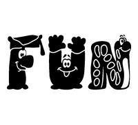 Sticker Caricature mot "Fun"