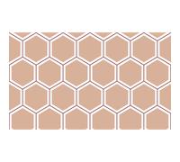 Sticker carrelages sol anti-dérapant formes hexagones blanc et brun