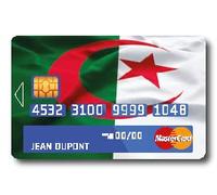Sticker Carte Bancaire - Autocollant Drapeau Algérie - COPPIA - Démarquez-vous en personnalisant votre Carte Bancaire à petit prix - Fabrication Française