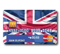 Sticker Carte Bancaire - Autocollant Drapeau Angleterre 2 - COPPIA - Démarquez-vous en personnalisant votre Carte Bancaire à petit prix - Fabrication Française