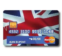 Sticker Carte Bancaire - Autocollant Drapeau Angleterre - COPPIA - Démarquez-vous en personnalisant votre Carte Bancaire à petit prix - Fabrication Française