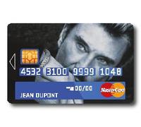 Sticker Carte Bancaire - Autocollant Johnny Halliday 4 - COPPIA - Démarquez-vous en personnalisant votre Carte Bancaire à petit prix - Fabrication Française
