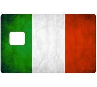 Sticker CB Drapeau Italie pour carte bancaire format US 100% Made in France