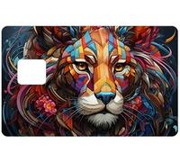 Sticker CB Lion, pour carte bancaire format US, Made in France