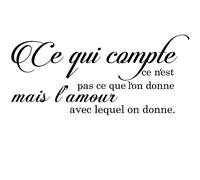 Sticker Ce qui compte c'est l'amour avec lequel on donne