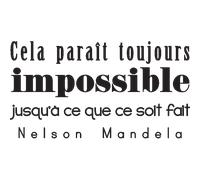 Sticker cela parait toujours impossible... Mandela