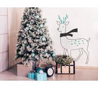 Sticker Cerf Hiver - Nombreuses tailles et couleurs disponibles