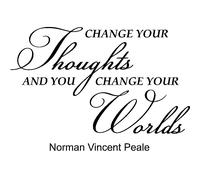 Sticker Change your thoughts - Norman Vincent Peale