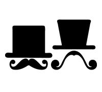Sticker Chapeaux et moustaches