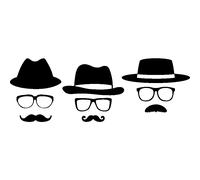 Sticker Chapeaux, lunettes et moustaches