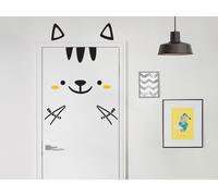 Sticker Chat à la Porte - Nombreuses tailles et couleurs disponibles