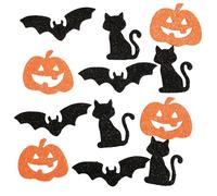 Sticker Chat, Citrouille, Chauve-Souris Mousse 2,5 À 4,5 Cm 24 Pièces