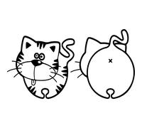 Sticker chat devant et derrière