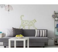 Sticker Chat Géométrique - Nombreuses tailles et couleurs disponibles