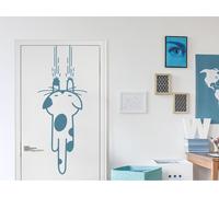 Sticker Chat Porte - Nombreuses tailles et couleurs disponibles