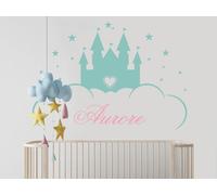 Sticker Château de Princesse personnalisable - Nombreuses tailles et couleurs disponibles