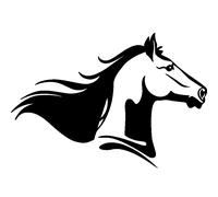 Sticker Cheval de profil échec et mat
