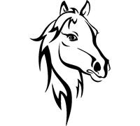 Sticker cheval portrait