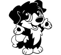 Sticker Chien à deux pattes