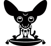 Sticker Chien assis sur un oreiller