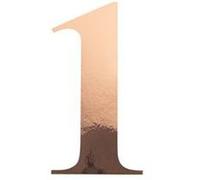 sticker chiffre 1 autocollant 15cm or rose - artifetes 91522 Rose G