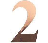 sticker chiffre 2 autocollant 15cm or rose - artifetes 91523 Rose G