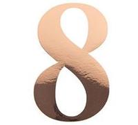 sticker chiffre 8 autocollant 15cm or rose - artifetes 91529 Rose G