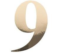 Artifetes Sticker Chiffre 9 Autocollant 15CM Or