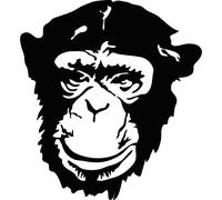 Sticker chimpanzé visage