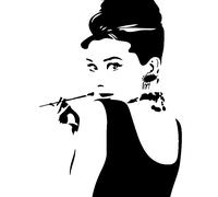 Sticker cinéma portrait Audrey Hepburn