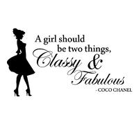 Sticker citation a girl should be ... - Coco Chanel