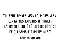 Sticker citation A travers L 'histoire ... Charlie Chaplin