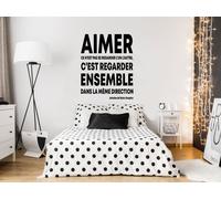 Sticker Citation Aimer de Antoine de St. Exupéry - Nombreuses tailles et couleurs disponibles