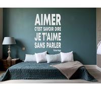 Sticker Citation Aimer de Victor Hugo - Nombreuses tailles et couleurs disponibles