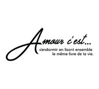 Sticker citation amour c'est...