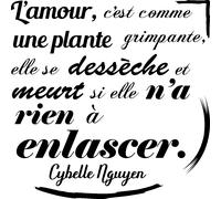 Sticker citation amour l'amour, c'est comme ... - Cybelle Nguyen