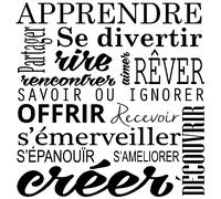 Sticker citation Apprendre, créer,...